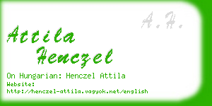 attila henczel business card